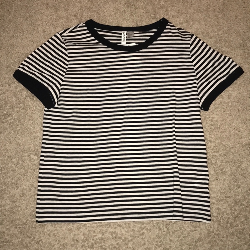 Cute Black and White Striped Shirt